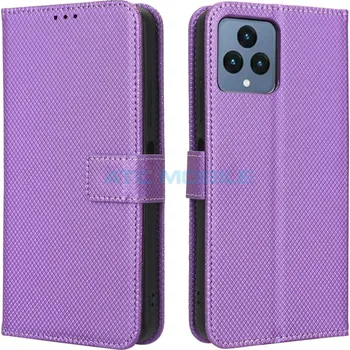 Pouzdro na mobilní telefon Pouzdro Shield4U T Phone 5G (2023) Diamond Texture otevírací fialové a zpět 34 Kč s ATC Clubem