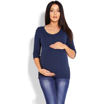 Dámský svetr PeeKaBoo Dámský těhotenský svetr Ogno navy Univerzální