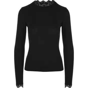 Dámské tričko TRIKO S KRAJKOU ČERNÉ Vero Moda