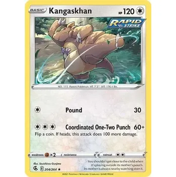 Sběratelská karetní hra Pokémon karta Kangaskhan 204/264 - Fusion Strike