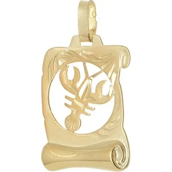 Přívěsek Stříbrný pozlacený přívěšek znamení rak STRZ0985RAKF