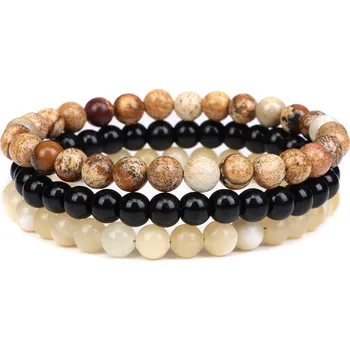 Náramek Náramek, jaspis, ŽLUTÝ, 18,5-19 cm, 3ks náramku v balení