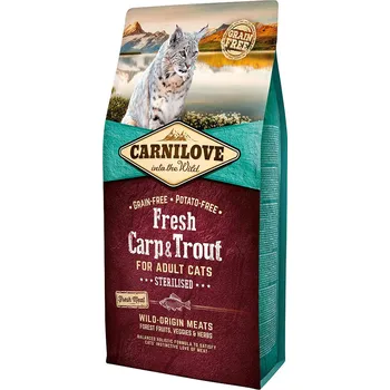 Krmivo pro kočku 6kg Carnilove Fresh Sterilised Cat Carp & Trout
