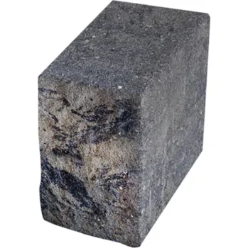 Zahradní obrubník DITON Tvárnice Muráno 21/25 koncový 1/4 kámen 120x250x210 mm černo-bílá