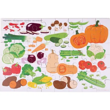 puzzle pro nejmenší Bigjigs Toys Podlahové puzzle Zelenina