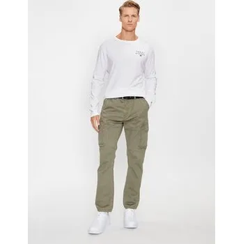 Pánské tričko Tommy Hilfiger S dlouhým rukávem UM0UM02984 Bílá Regular Fit XL