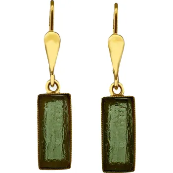 Náušnice Zlaté náušnice s vltavíny 2000307520001