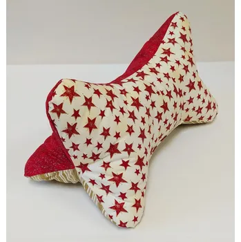 Polštář Relaxační kost vánoční červená hvězda