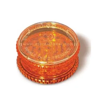 Drtička Volcano - průměr 5,5cm (Malá, plastová, přesto kvalitní dvoudílná drtička Volcano se zásobníkem. Na drcení suchých bylin.)