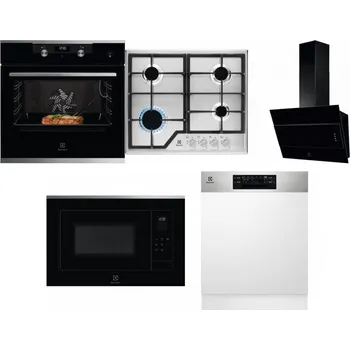 Set domácích spotřebičů ELECTROLUX KODEC75X2 + ELECTROLUX KGS6426SX + ELECTROLUX LFV316K + ELECTROLUX LMS4253TMX + ELECTROLUX EEM48300IX