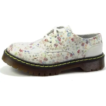 Dámské polobotky Selma 3 dírkové white flower 14D01K1 bílá, velikost 41