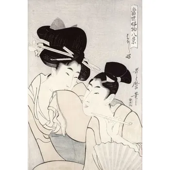 Plakát Plakát, Obraz - The pleasure of conversation,, Kitagawa Utamaro