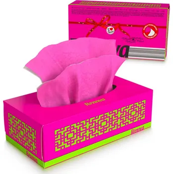Papírový kapesník RENOVA Papírové kapesníky tmavě růžové 3vrstvé, 80 ks