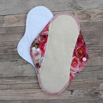 Menstruační vložka LalaH látková BIO noční vložka s PUL - Růže