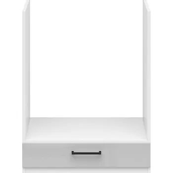 Šatní skříň Brwcz JUNONA TAFLA BBL DPK/60/82 bílá/světle šedý lesk ( BEZ PRAC. DESKY! ) / 3BAL/