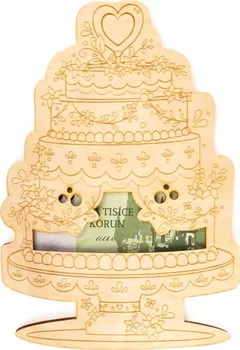 Dárková krabička Albi Svatební kapsa na peníze 30 x 20 cm dort
