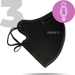 Nanolab Český bezpečný nano respirátor FFP2 dámský černý 3 ks