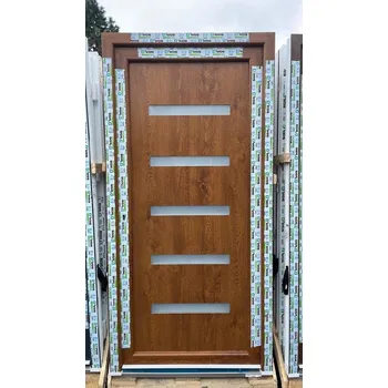 Vchodové dveře SOFT Paris 98x200 cm L zlatý dub/bílá