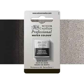 Vodová barva Akvarelová barva Winsor & Newton Professional, půlpánvička - Mars Black
