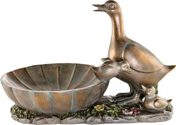 pítko pro ptáky Pítko pro ptáky kachní rodinka 16,5 cm bronzové