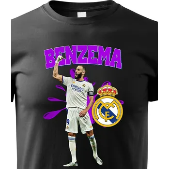 Chlapecké tričko Dětské tričko Karim Benzema, Barva Černá, Velikost 158 cm/12 roků, Canvas Dětské tričko Bezvatriko.cz 2045