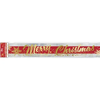 Unique - Hranatý banner Merry Christmas - Gold Sparkle Christmas -