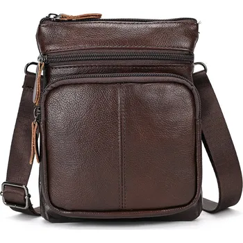 Pánska luxusná taška z prírodnej kože crossbody Barva (Varianta): Kávová