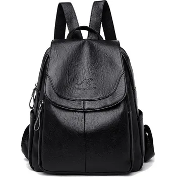 Městský batoh Vintage kožený batoh Barva: Černá, Velikost: 28cm x 12cm x 32cm