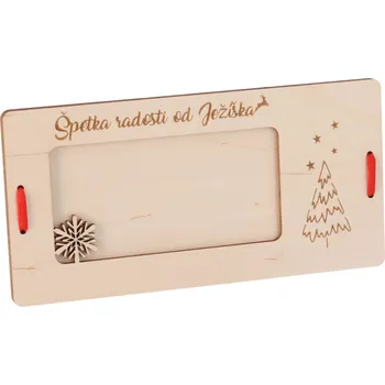 Vánoční dekorace ČistéDřevo Vánoční kapsa na peníze Špetka radosti