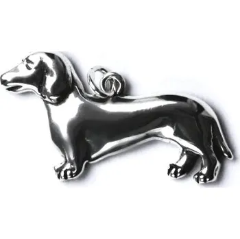 Přívěsek Stříbrný přívěsek pes jezevčík - P199 (Stříbrný přívěsek pes jezevčík)