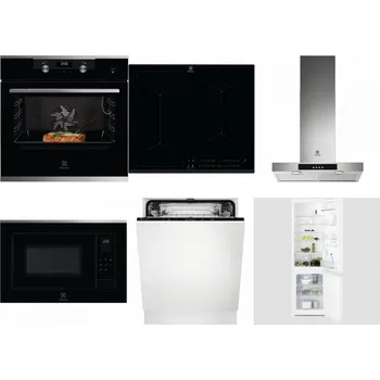 Set domácích spotřebičů ELECTROLUX KODEC75X2 + ELECTROLUX EIV634 + ELECTROLUX LFT426X + ELECTROLUX LMS4253TMX + ELECTROLUX EEA27200L + ELECTROLUX LNT3LF18S