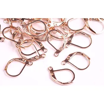 Korálek Naušnicové zapínání uzavíratelné rose gold 10ks