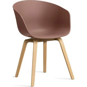 Jídelní židle HAY Židle AAC 22 Lacquered Oak Veneer, soft brick