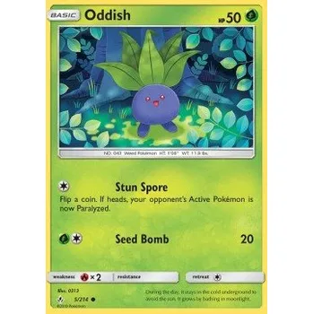 Volný čas Pokémon UNB 005/214 Oddish - Unbroken Bonds Stav: Excellent, Verze: NORMAL
