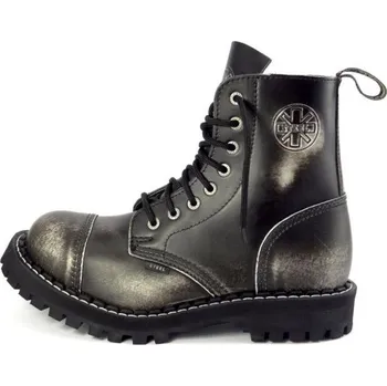 Dámská zimní obuv Steel boty 8 dírek 113/114/O/BLACK bílá, velikost 38
