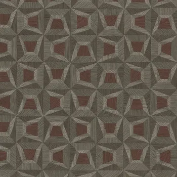 Tapeta Limonta Hnědá vliesová geometrická tapeta na zeď s vinylovým povrchem 31911, Textilia, Limonta, velikost 10 x 0,53 m