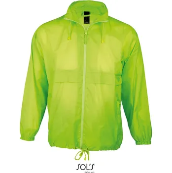 Pánská bunda SOL'S Surf Unisex větrovka neon lime L 252000g7103