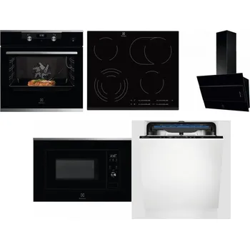 Set domácích spotřebičů ELECTROLUX KODEC75X2 + ELECTROLUX EHF6547FXK + ELECTROLUX LFV316K + ELECTROLUX LMS2203EMX + ELECTROLUX EES48200L