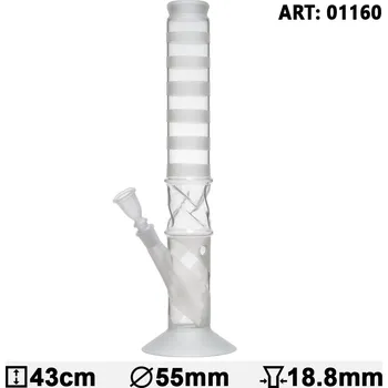 Skleněný bong Sand Twister Ice, 43cm, 18,8mm (Prvotřídní vysoký skleněný bong Sand Twister jistě potěší všechny milovníky skleněných bongů.)