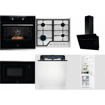 Set domácích spotřebičů ELECTROLUX KODEC75X2 + ELECTROLUX KGS6426SX + ELECTROLUX LFV316K + ELECTROLUX LMS4253TMX + ELECTROLUX EES48200L + ELECTROLUX LNT3LF18S