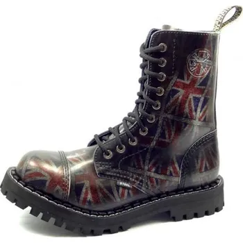 Dámská zimní obuv Steel boty 10 dírek 105/106/O/UK vlajka černá, velikost 38