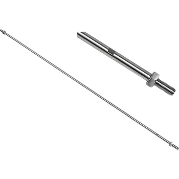 Stříška nad vchodové dveře táhlo pro kotvení skleněného přístřešku - díl pro vchodovou stříšku, délka 1500 mm, ø 10 mm, závit M10, broušená nerez K320 / AISI304