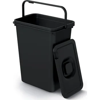 Odpadkový koš Prosperplast Systema 10 l koš s víkem a držákem černý
