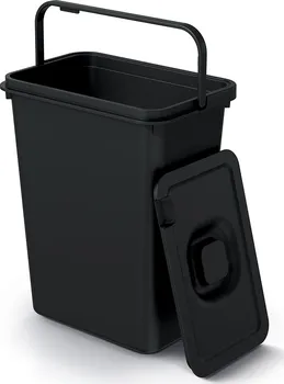 Odpadkový koš Prosperplast Systema 10 l koš s víkem a držákem černý