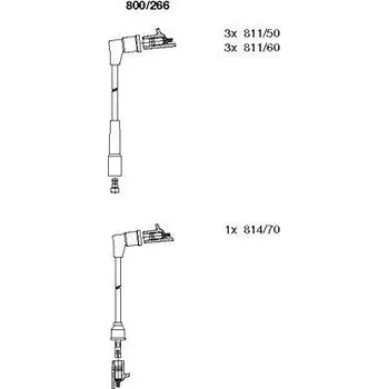 Zapalovací kabel Sada kabelů pro zapalování, , BREMI, 800/266