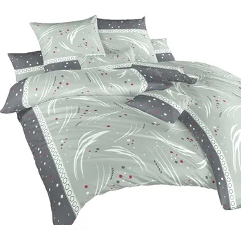 Povlečení DADKA VRACOV Galaxie povlečení krep šedé 140 x 200, 70 x 90 cm zipový uzávěr