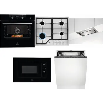 Set domácích spotřebičů ELECTROLUX KODEC75X2 + ELECTROLUX KGS6426SX + ELECTROLUX LFG716X + ELECTROLUX LMS2203EMX + ELECTROLUX EEA27200L
