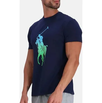 Pánské tričko Pánské modré triko Ralph Lauren - Velikost 2XL, Barva Modrá 55503 710890946001