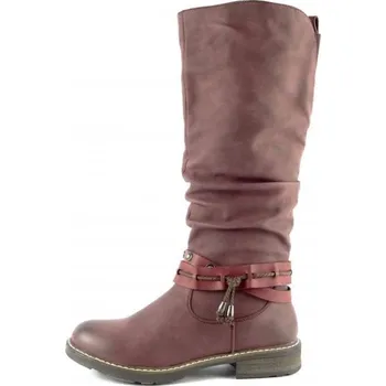 Dámské kozačky Eveline kozačky CA1065H1A bordó, velikost 39