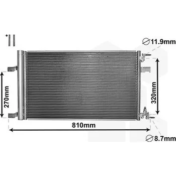 Výparník klimatizace Kondenzátor, klimatizace VAN WEZEL 37005499